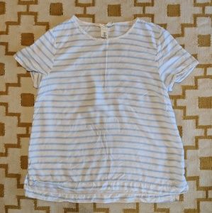 Blue and White Striped Shirt